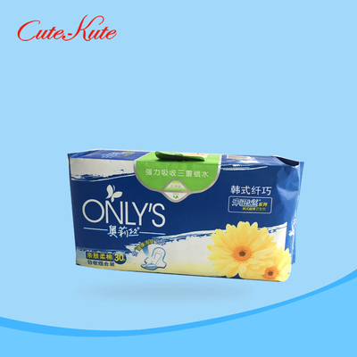 Miếng đệm kinh nguyệt mềm 270mm Khả năng thấm hút Tấm lót Anion Lady Nhanh chóng dễ dàng bọc