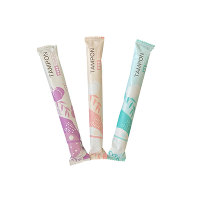 Tampon cotton hữu cơ không mùi thơm với 2 ống và dây