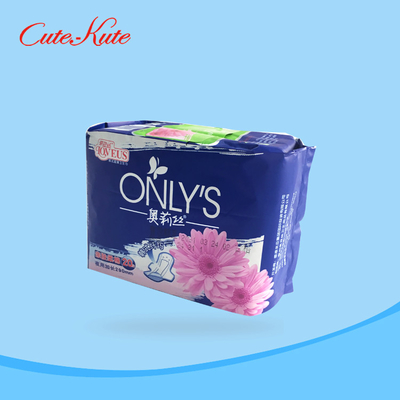 Miếng đệm kinh nguyệt mềm 270mm Khả năng thấm hút Tấm lót Anion Lady Nhanh chóng dễ dàng bọc