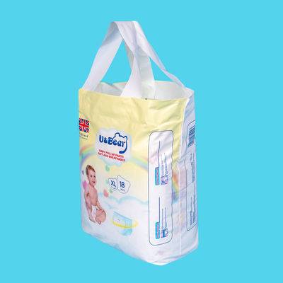 Màu trắng ADL Baby Pull Up Quần siêu thấm hút hữu cơ Tã kéo lên được in