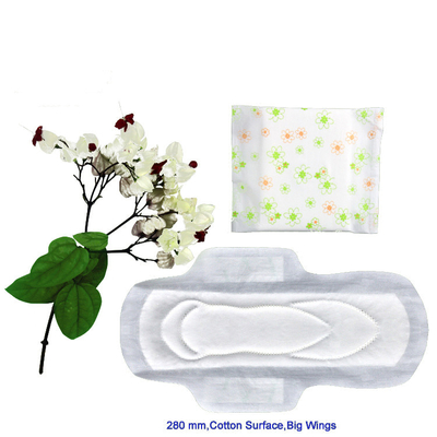 Thảo dược Hữu cơ Bông vệ sinh Khăn ăn Vệ sinh 100% Bông Maxi Pads Cao cấp